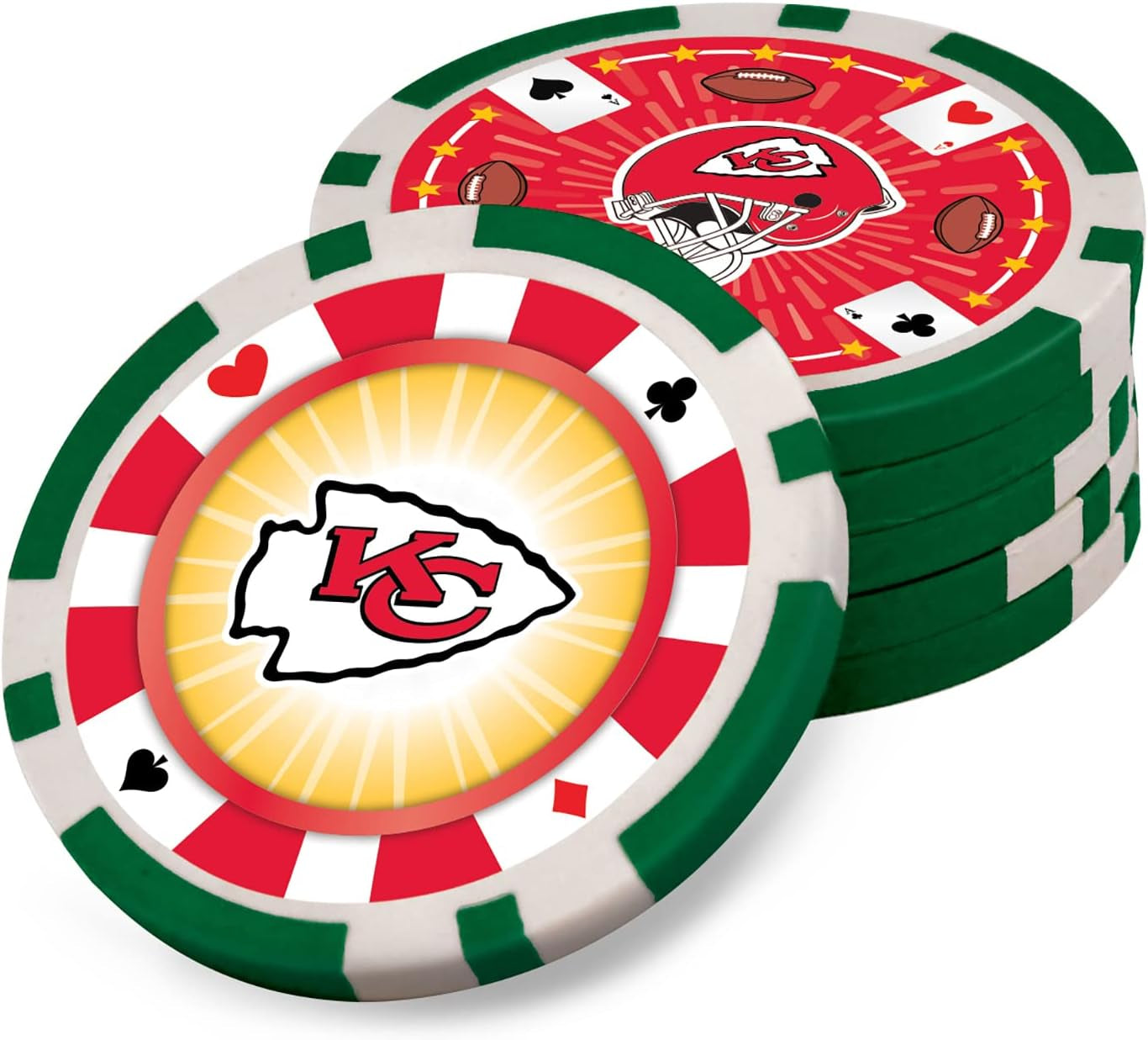 NFL Unisex-Adult 300-Piece Casino Style Poker Chip Set