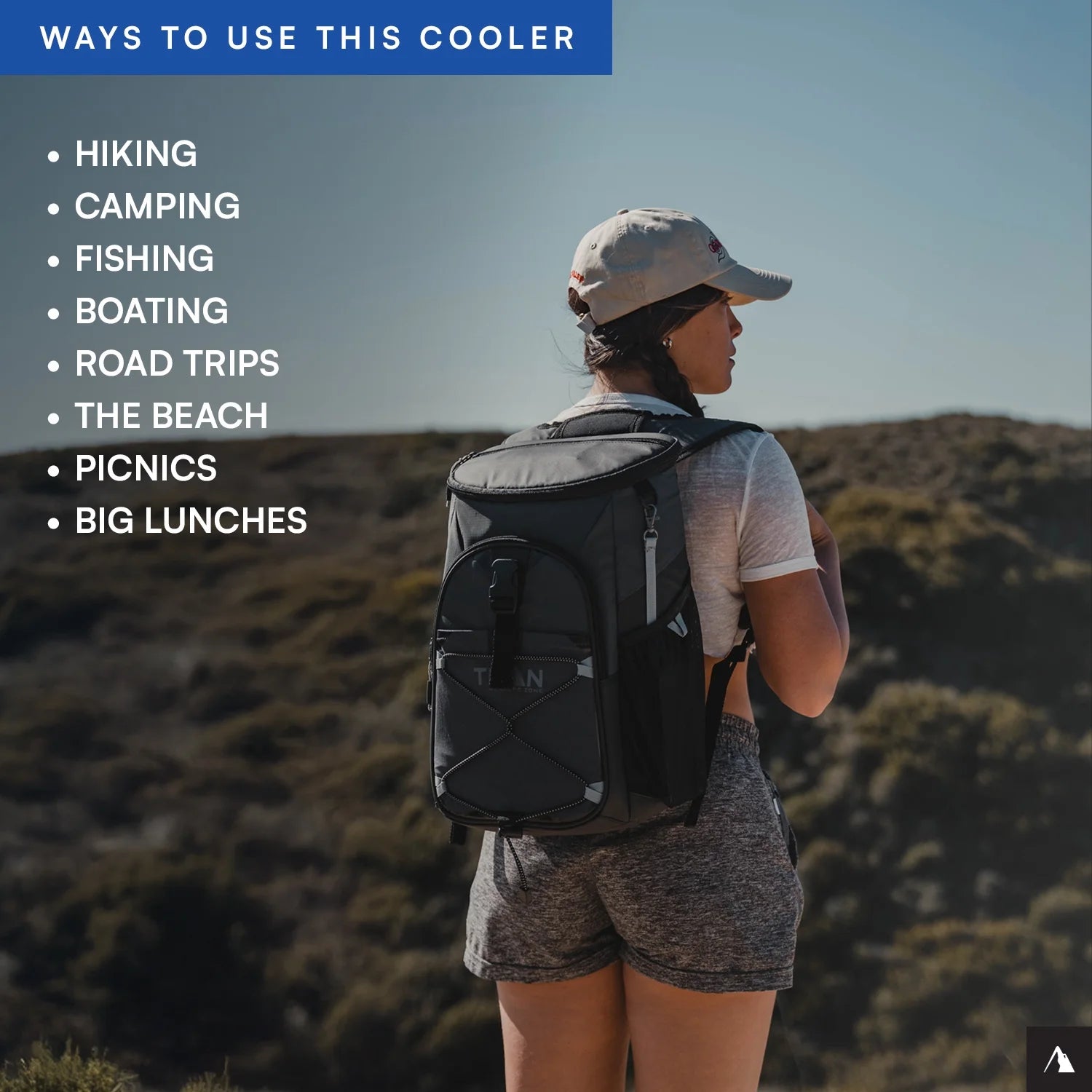 24 Can, 16 Quart Backpack Cooler, Basalt Gray