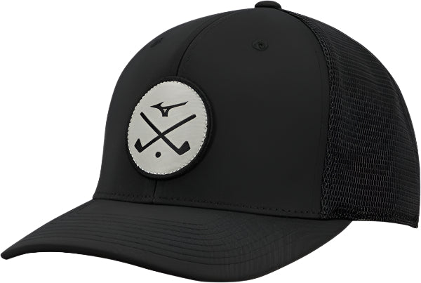 Mizuno Men's Golf Cap | Crossed Clubs Mesh Black