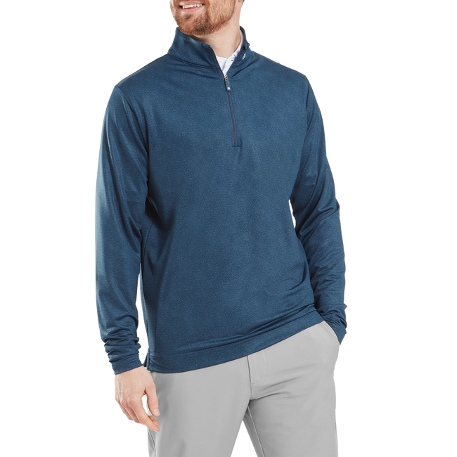 FootJoy Men's Golf Jersey | EU Speckle Printed Chill-Out | Dark Denim