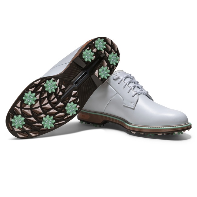 Footjoy-ის მამაკაცის გოლფის ფეხსაცმელი | Premiere Series Field | თეთრი/ყავისფერი/მწვანე