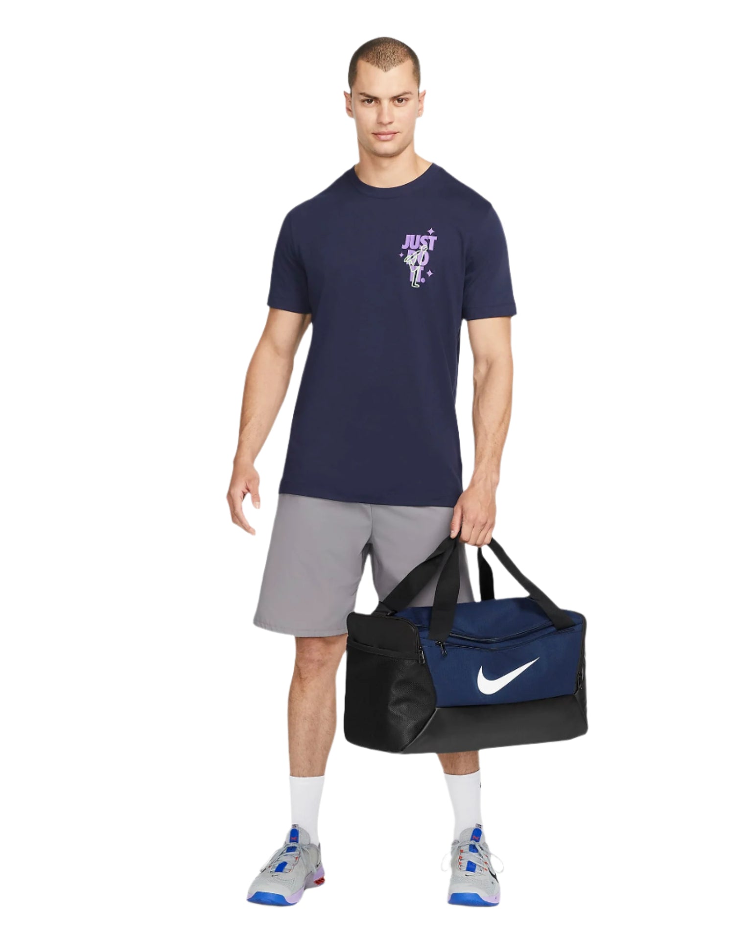 Nike Duffel Bag | Brasilia Small 41 ლ | შუაღამის ლურჯი