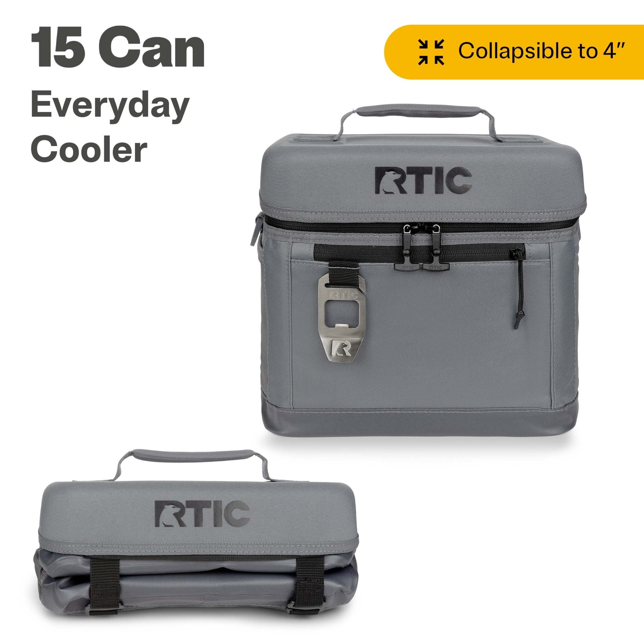 15 Can Everyday Cooler, Insulated Soft Cooler with Collapsible Design, Navy