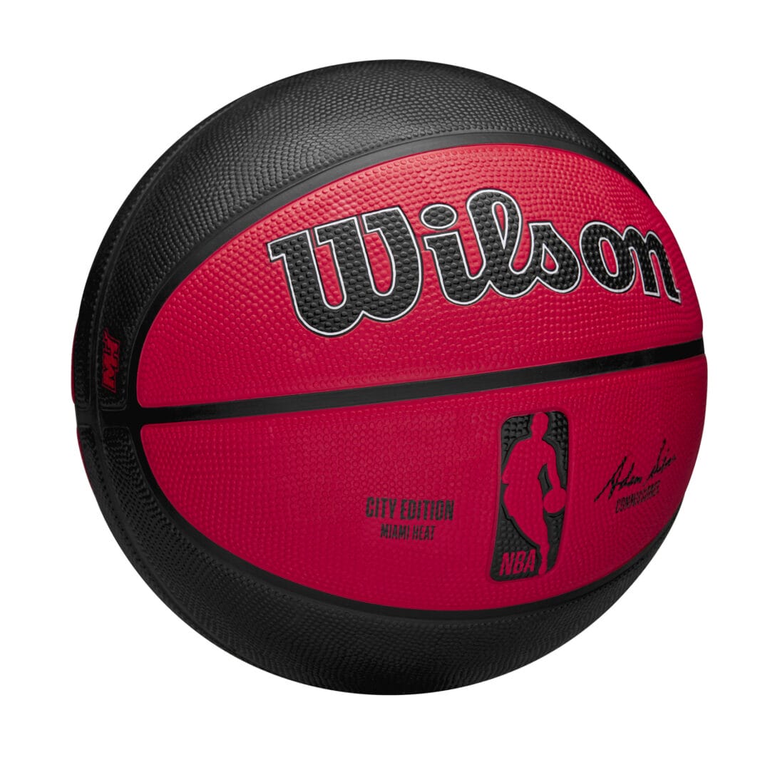Wilson Team Sports | Basketball | NBA Basketball NBA Team City Edition Mia Heat Size 7 TS092