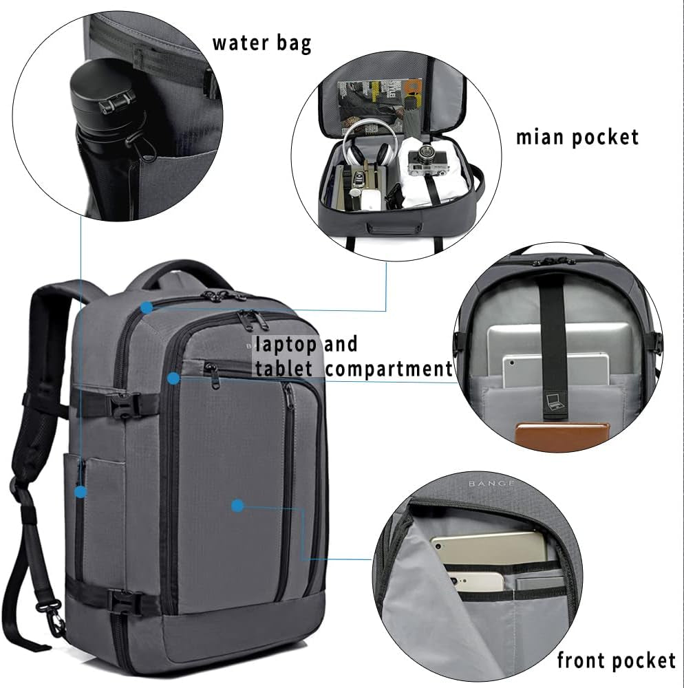 Mens Business Backpack for Work, Computer Backpacks Fits for 17.3 Inch Notebook,Convertible Weekend Backpack Briefcase for Traveling