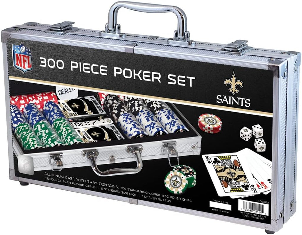 NFL Unisex-Adult 300-Piece Casino Style Poker Chip Set