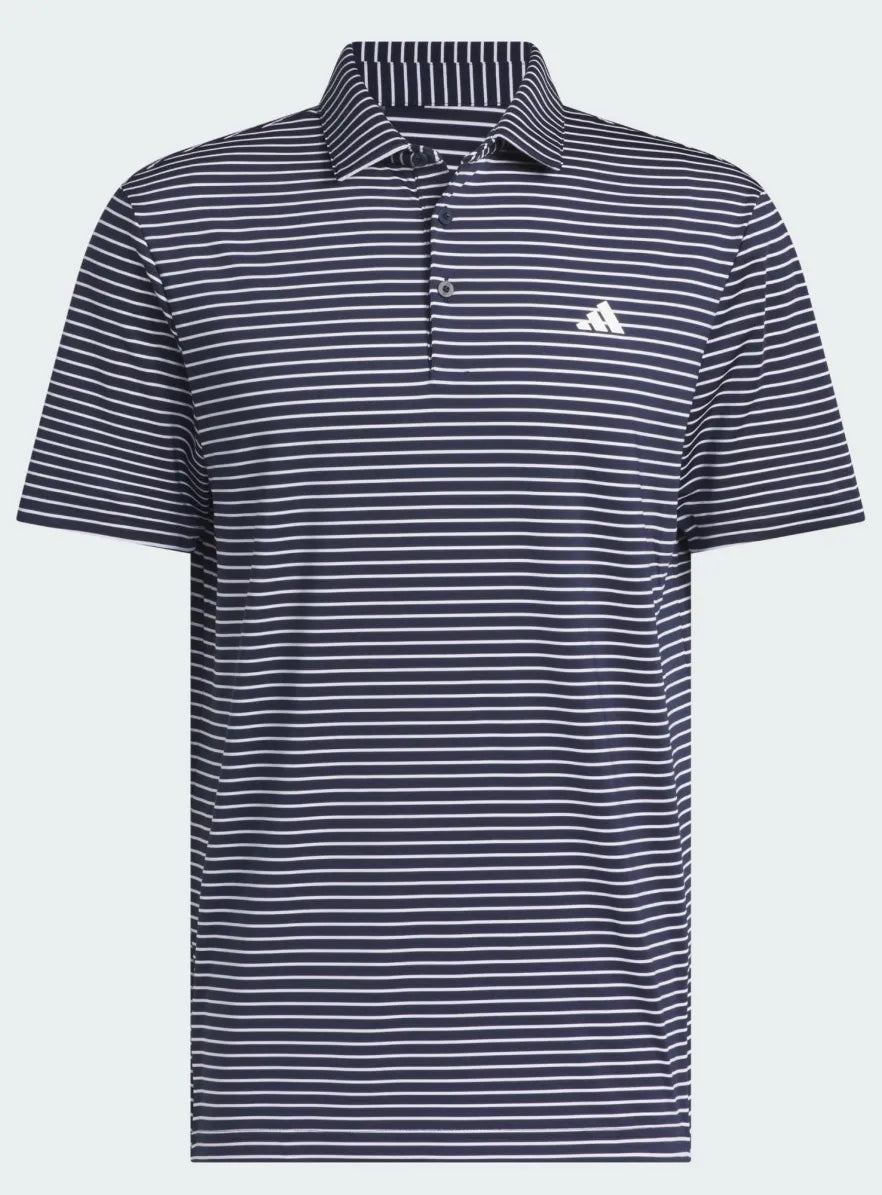 Adidas Junior Boys Golf Shirt | Jacquard Polo | Dual Indigo