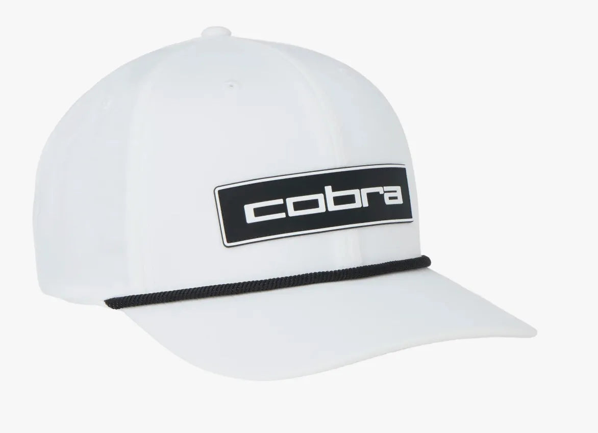 Cobra Mens Cap | Tour Tech Rope | White-Black