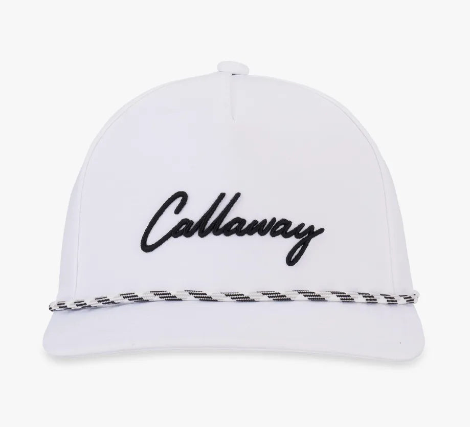 Callaway Mens Golf Cap | Birdie Rope | White