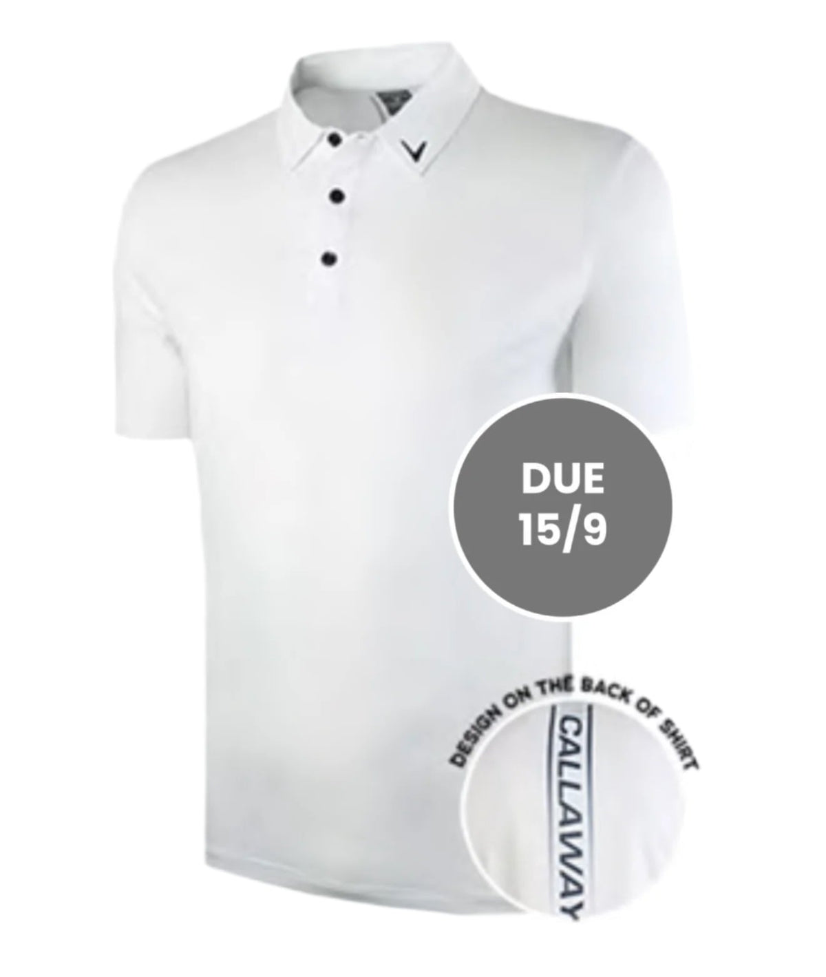 Callaway Mens Golf Shirt | White Plain