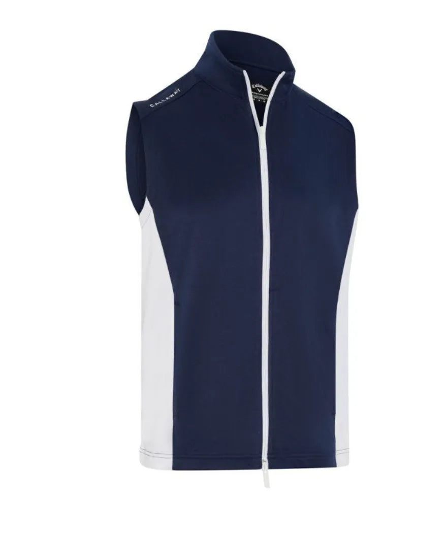 Callaway Mens Golf Vest | High Gauge Vest | Peacoat Navy-White