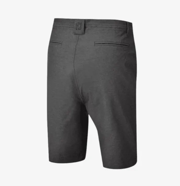 Mens Footjoy Broken Stripe Woven Golf Shorts | Black