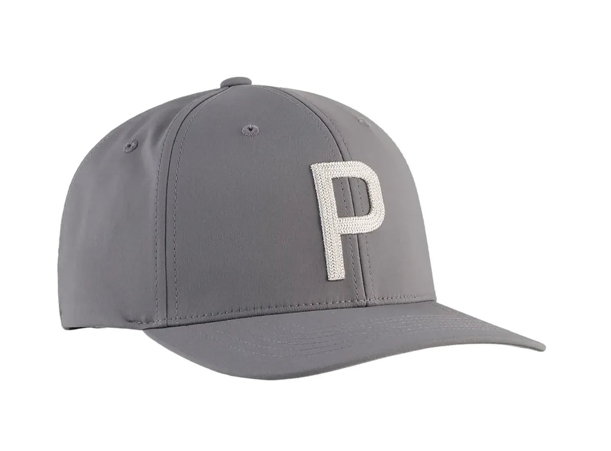 Puma Mens Golf Cap | Heritage P Tech | Platino Grey