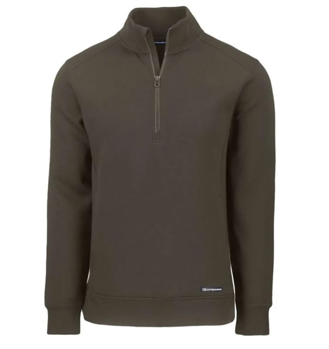 Cutter and Buck Mens Golf Pullover | Roam Eco | Quarter Zip | Olive Green