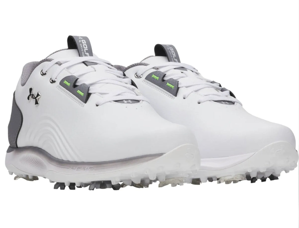 Under Armour Mens Golf Shoes | Drive Fade Spikeless | White/Grey