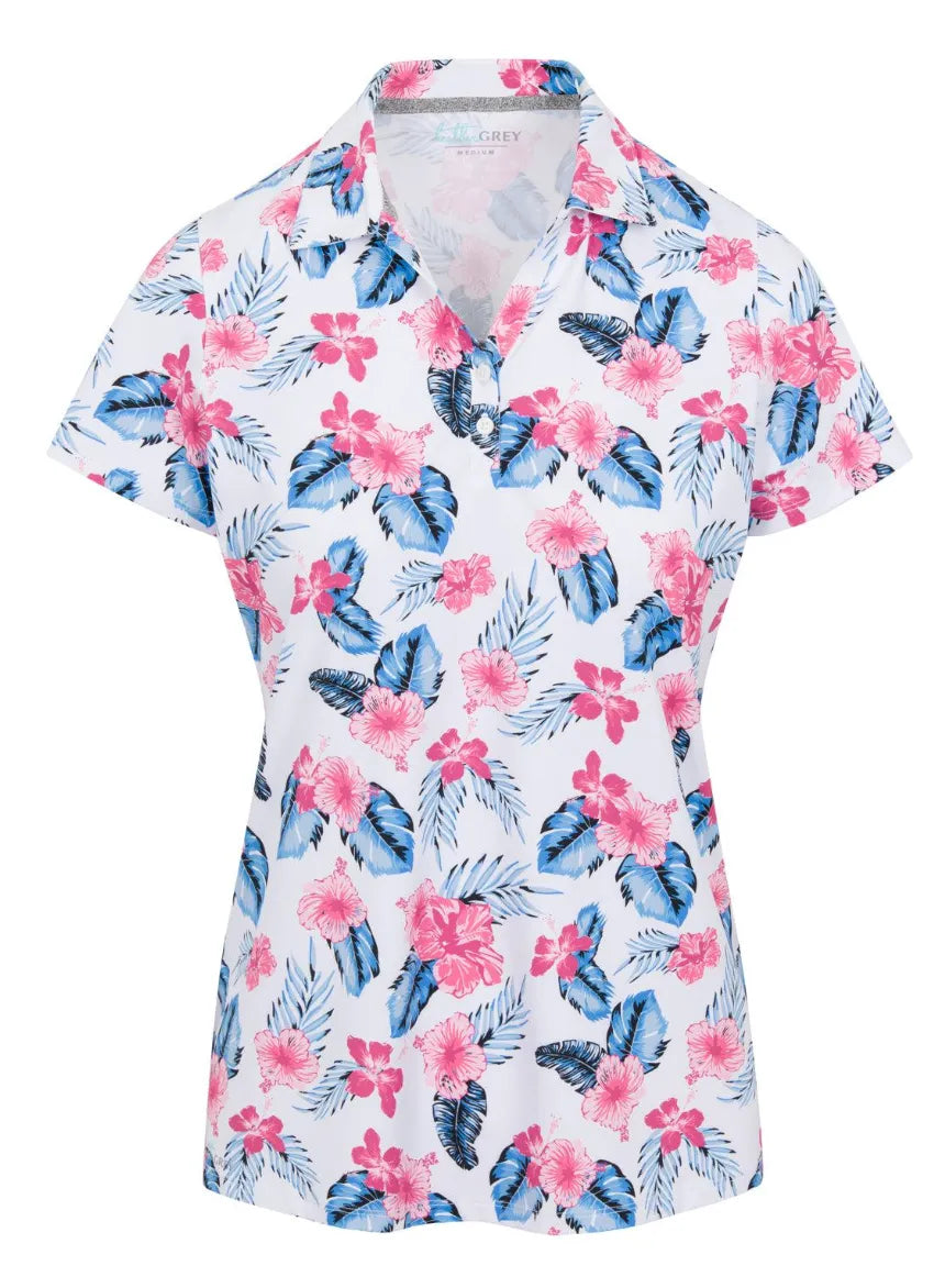 Cutter and Buck Womens Golf Shirts | Tropics | White