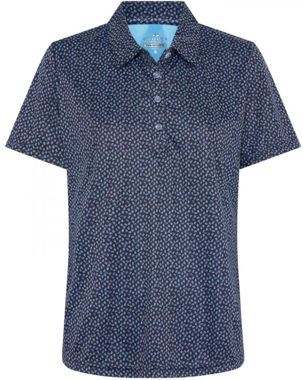 Cutter and Buck Womens Golf Shirts | Birdie Multi Print | Navy