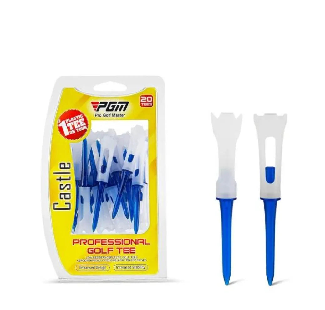 PGM Plastic Crown Fixed Tee | 83mm | Blue-White