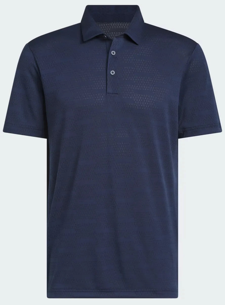 Adidas Mens Golf Shirt | Ultimate 365 Jacquard Polo | Collegiate Navy