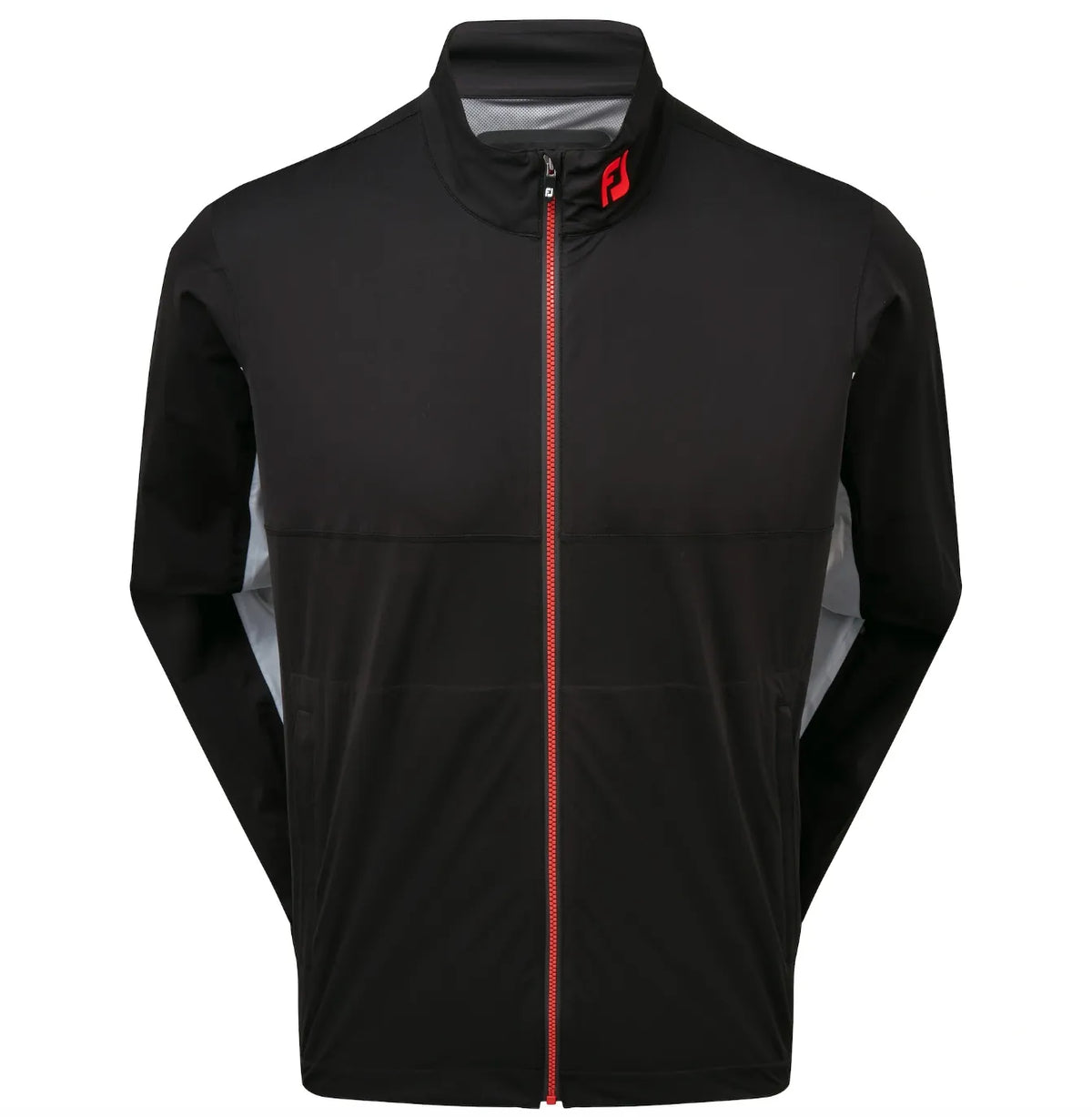 Footjoy Mens Golf Jacket | Hydroknit | Black-Grey-Red