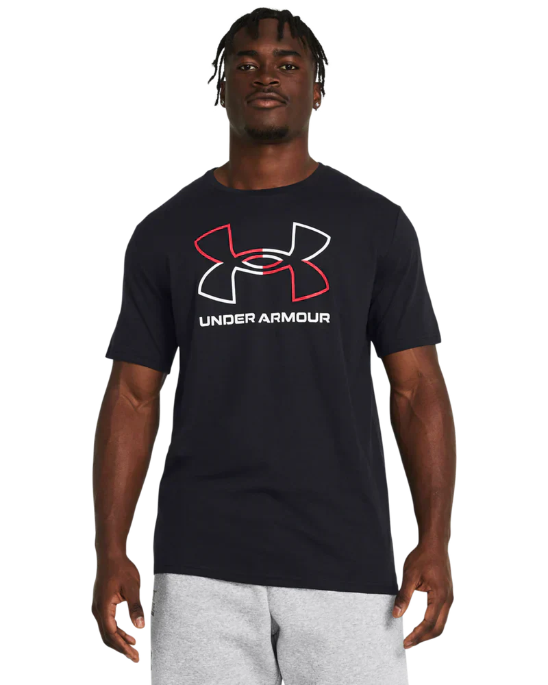 Under Armour Men`s Golf Shirt | Foundation Update SS | Black/Red/White