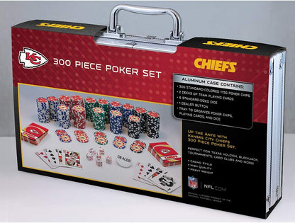 NFL Unisex-Adult 300-Piece Casino Style Poker Chip Set
