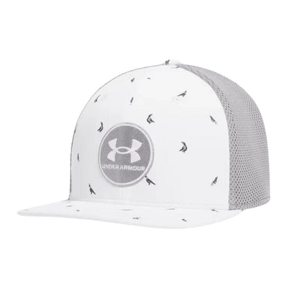 Under Armour მამაკაცის კეპი | Chill Drive Low Stretch Fit | ნაცრისფერი/თეთრი/ვერცხლისფერი Birds