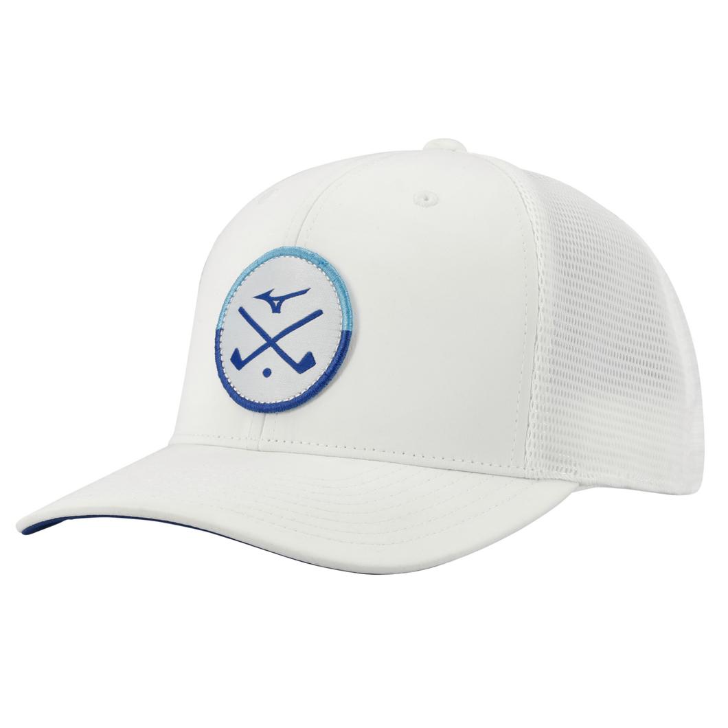 Mizuno Men's Golf Cap | Crossed Clubs Mesh White