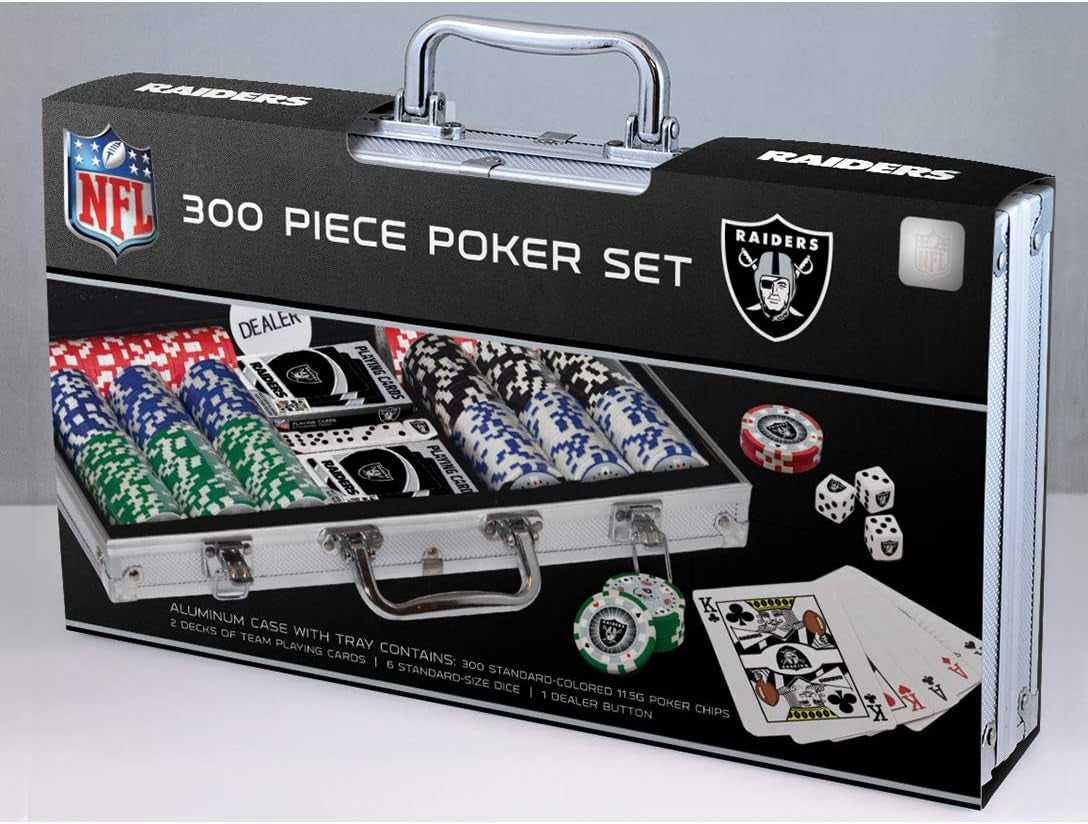 NFL Unisex-Adult 300-Piece Casino Style Poker Chip Set
