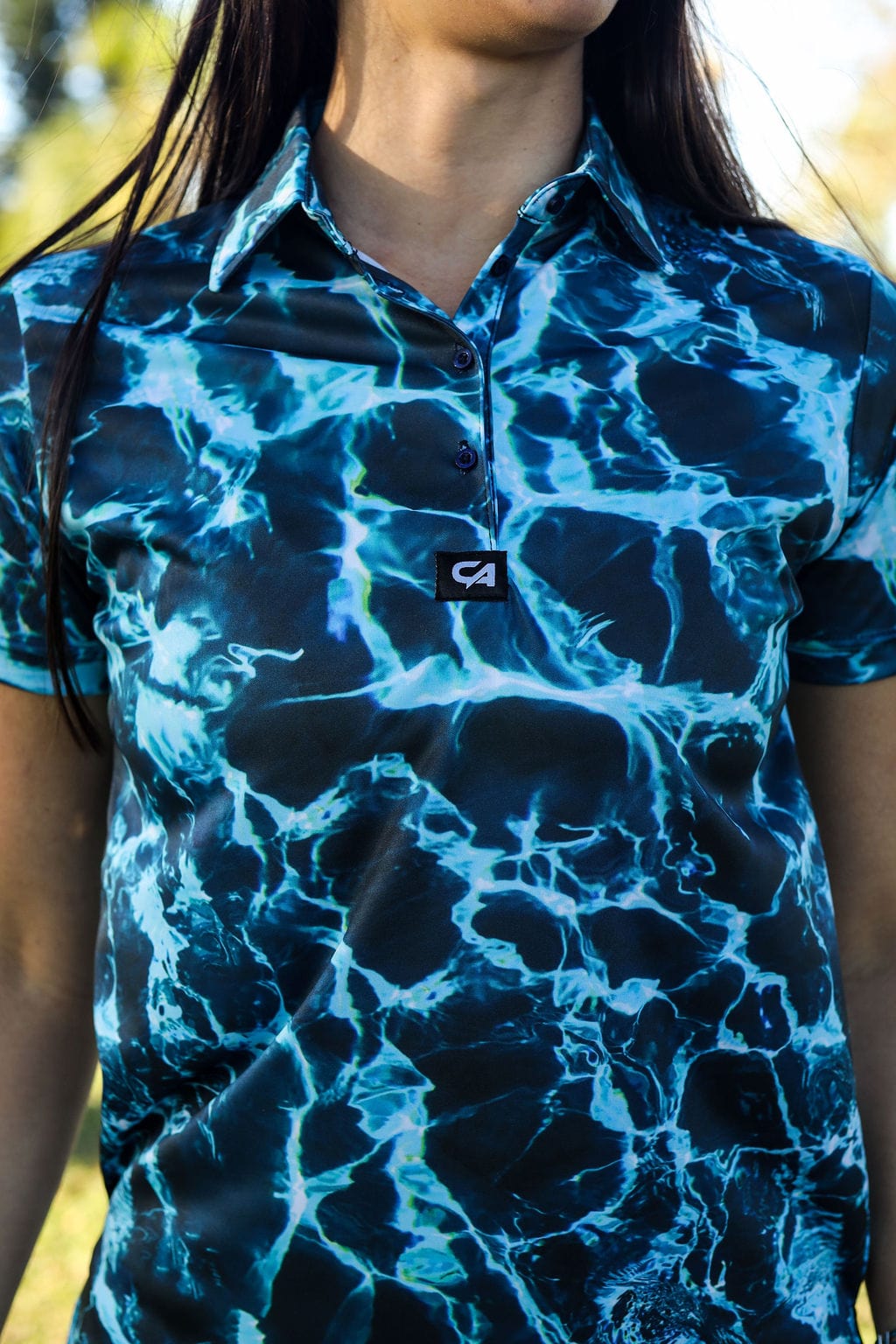 Custom Apparel Women's Funky Golf Shirt | Water Hazard