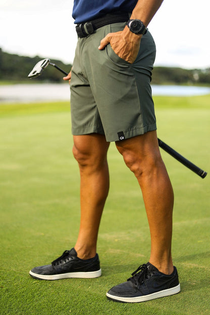 Custom Apparel Men's Golf Shorts | Pure Motion | Fresh Olive