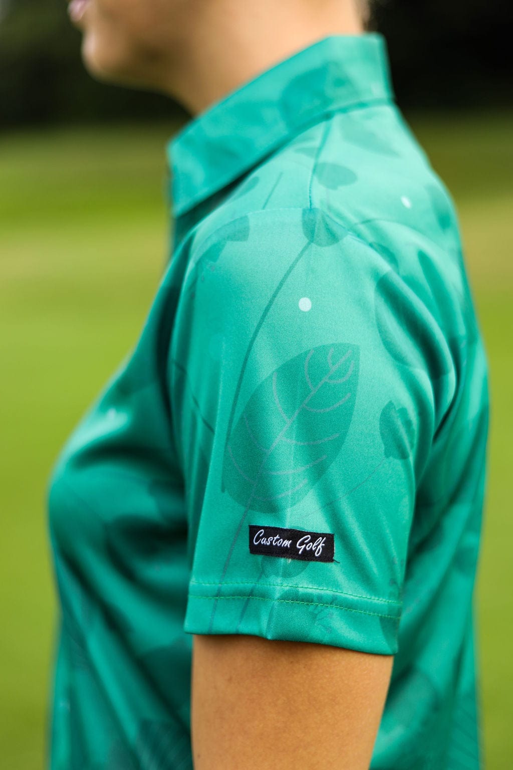 Custom Apparel Women's Funky Golf Shirt | Floating Greens