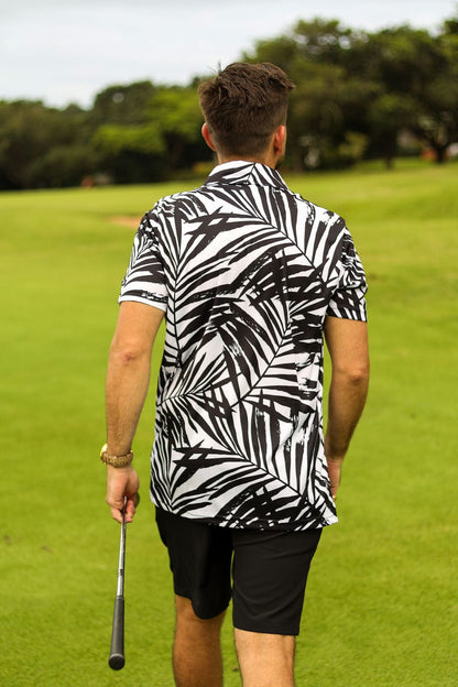 Custom Apparel Men's Funky Golf Shirt | Palm Silhouette