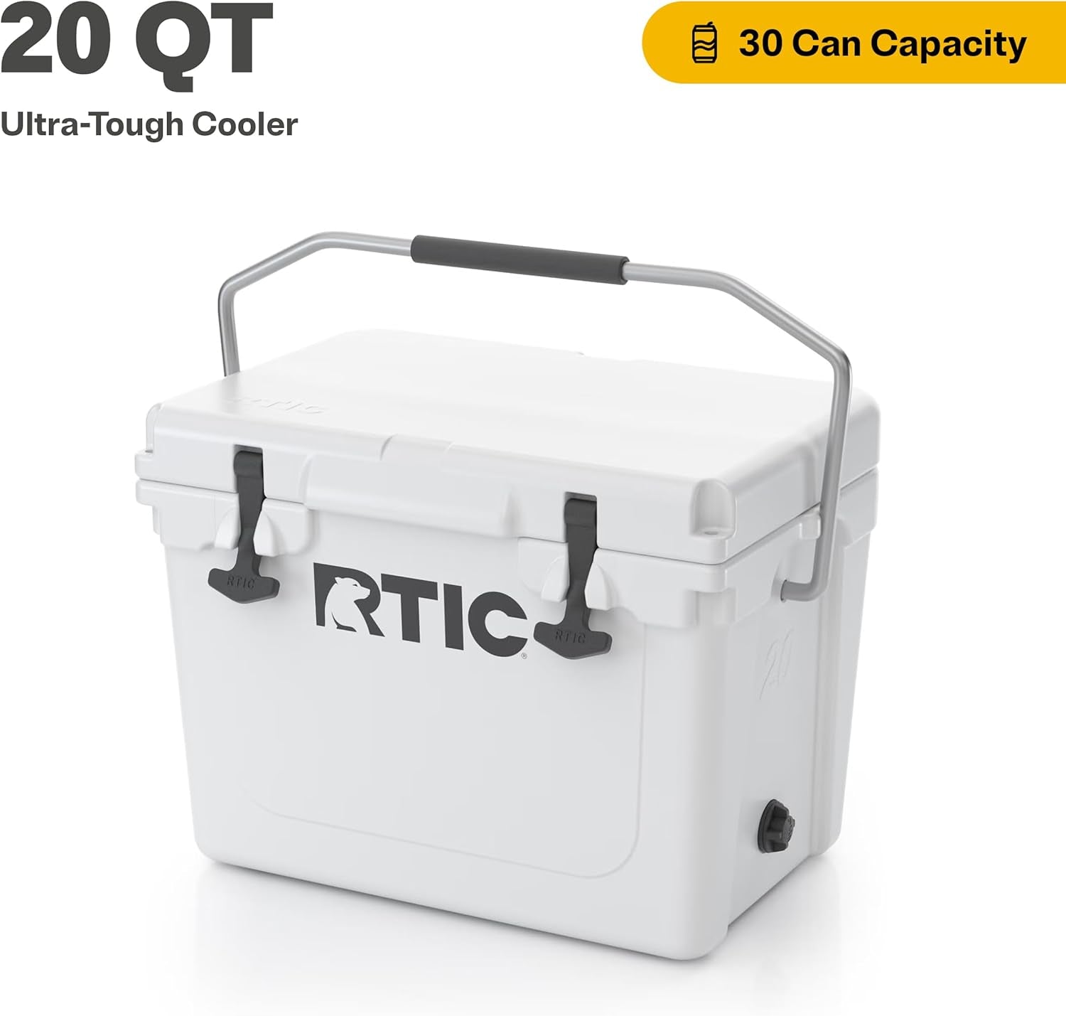 Ultra-Tough Cooler, Hard Insulated Ice Chest Box for Beach, Drink, Beverage, Camping, Picnic, Fishing, Boat, Barbecue