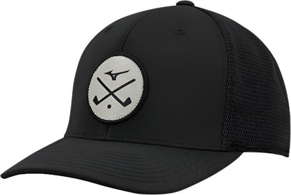 Mizuno Men's Golf Cap | Crossed Clubs Mesh Black