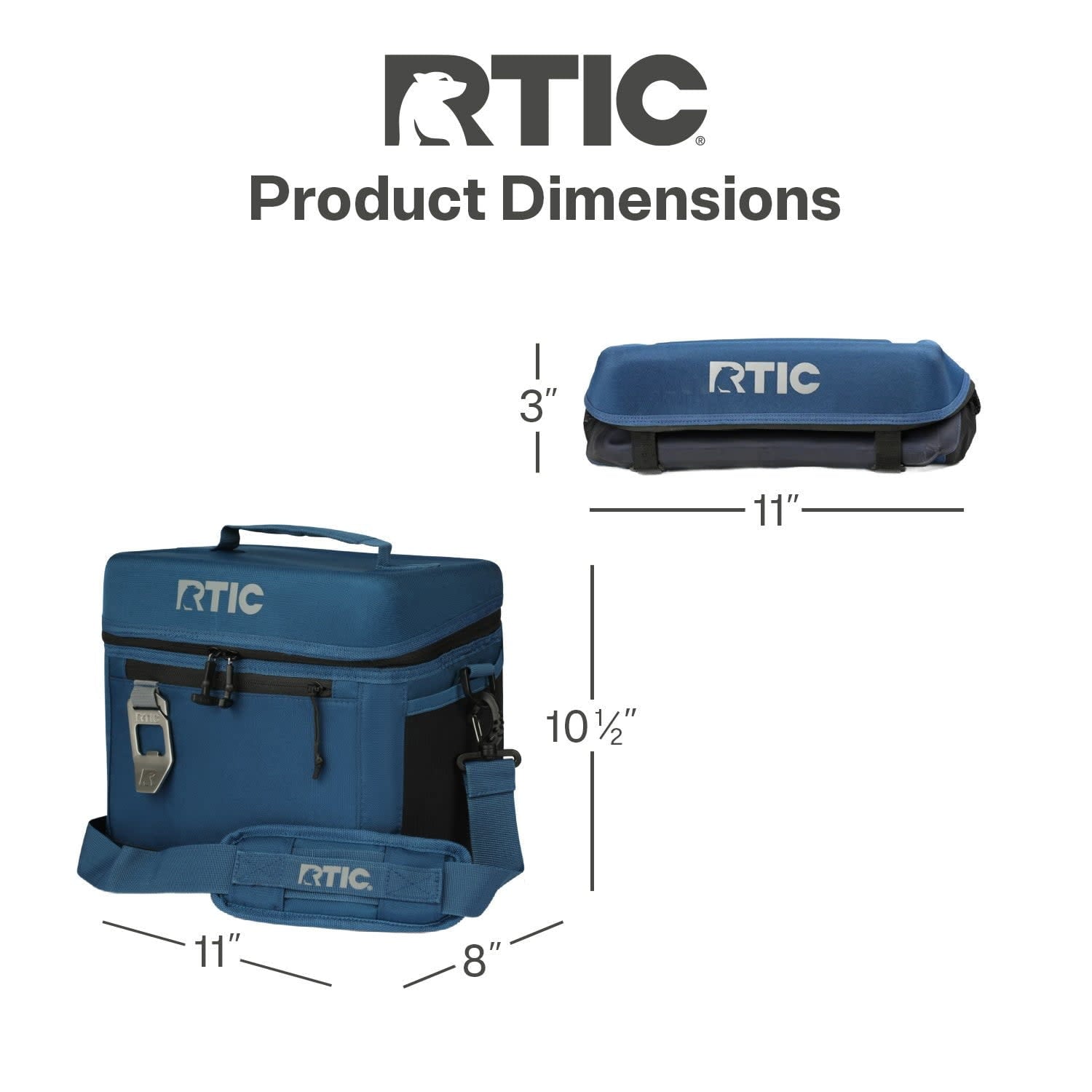 15 Can Everyday Cooler, Insulated Soft Cooler with Collapsible Design, Navy