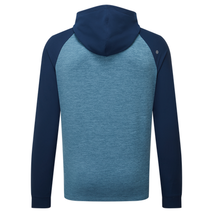 Footjoy-ის მამაკაცის გოლფის მაისური | ThermoSeries პულოვერი კაპიშონით | ლურჯი/მუქი ნაცრისფერი
