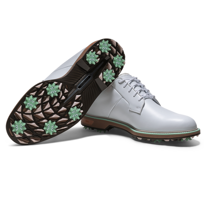 Footjoy-ის მამაკაცის გოლფის ფეხსაცმელი | Premiere Series Field | თეთრი/ყავისფერი/მწვანე