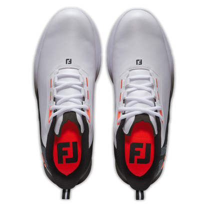 Footjoy Men's Golf Shoes | Fuel | White/Black/Coral