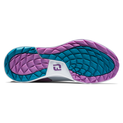 Footjoy ქალის გოლფის ფეხსაცმელი | პერფორმა | თეთრი/ლურჯი/ვარდისფერი