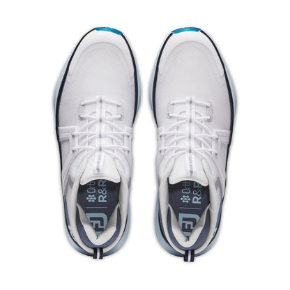 Footjoy მამაკაცის გოლფის ფეხსაცმელი | HyperFlex | თეთრი/მუქი ნაცრისფერი/ლურჯი