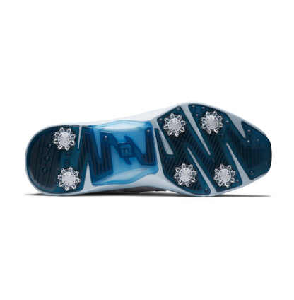 Footjoy მამაკაცის გოლფის ფეხსაცმელი | HyperFlex | თეთრი/მუქი ნაცრისფერი/ლურჯი
