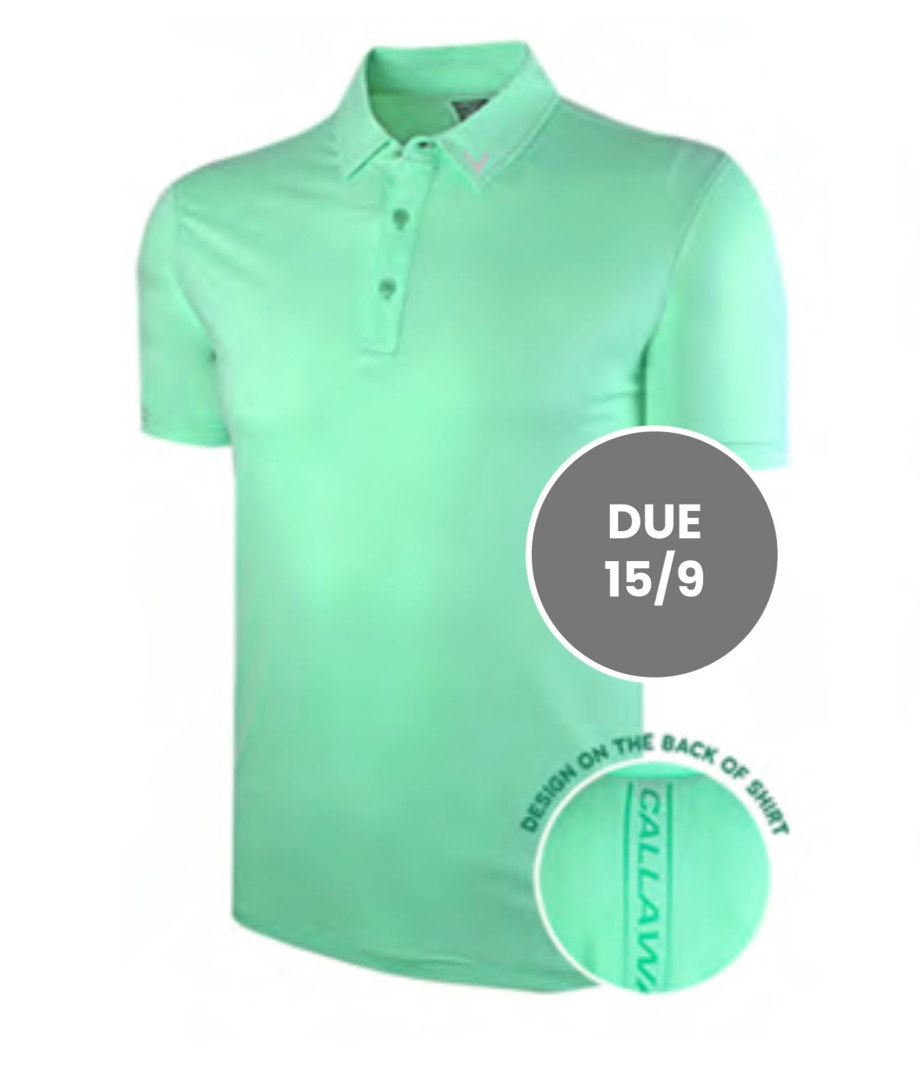 Callaway Men`s Golf Shirt | Mint Plain