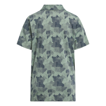 Adidas Junior Boy's Golf Shirt | B Script Polo | Green/Navy