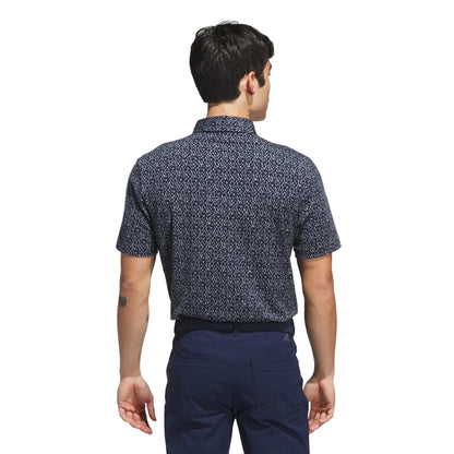 Adidas მამაკაცის გოლფის მაისური | Ultimate365 Micro Argyle Polo | მუქი ლურჯი/ნაცრისფერი Three