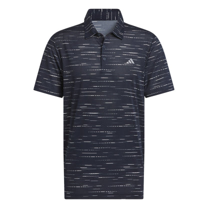 Adidas-ის მამაკაცის გოლფის მაისური | Ultimate Polo | ბადისებრი პრინტი | მუქი ლურჯი