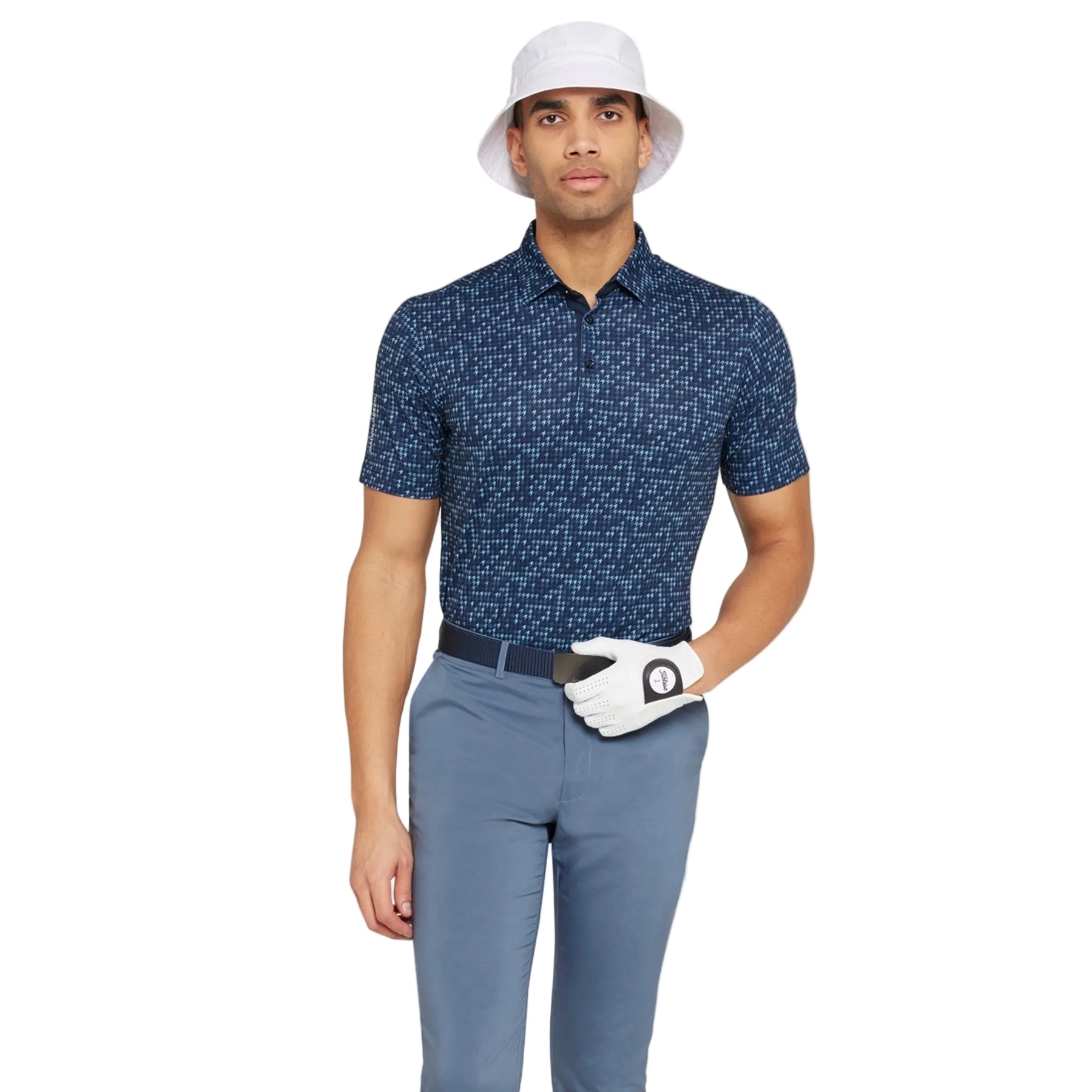 Galvin Green Men`s Golf Shirt | Marlo | Moonlight Blue/Navy