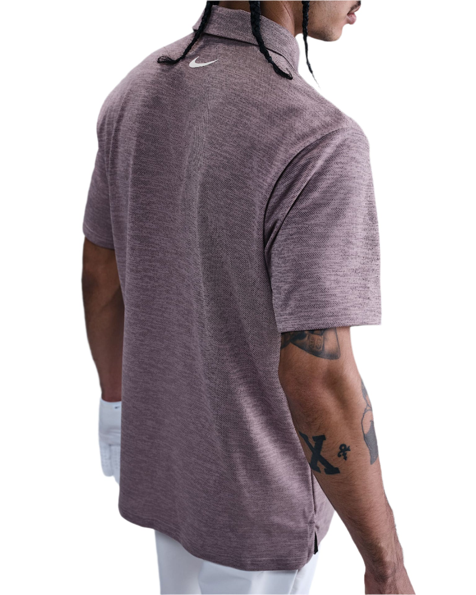 მამაკაცის Nike გოლფის მაისური | Tour Polo Jacquard | ხალისფერი ნაცრისფერი/მუქი იასამნისფერი