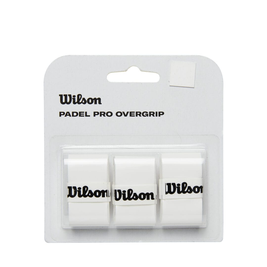 Wilson Grips | ჩვეულებრივი სახელურები | Pro Overgrip Padel White 3 შეკვრა RG001