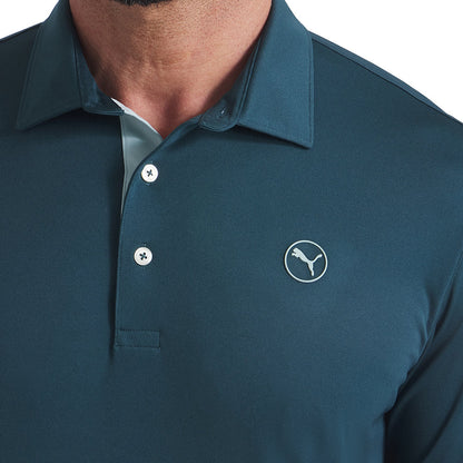 Puma-ს მამაკაცის გოლფის მაისური | Pure 2.0 Polo LC | მწვანე ლანდშაფტი